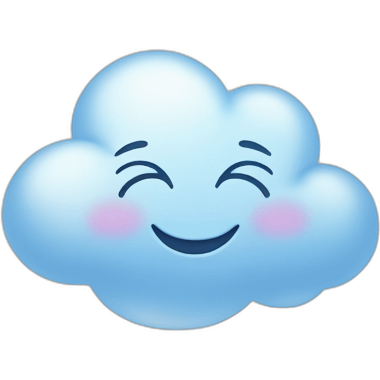 Cheerful smiling cloud emoji