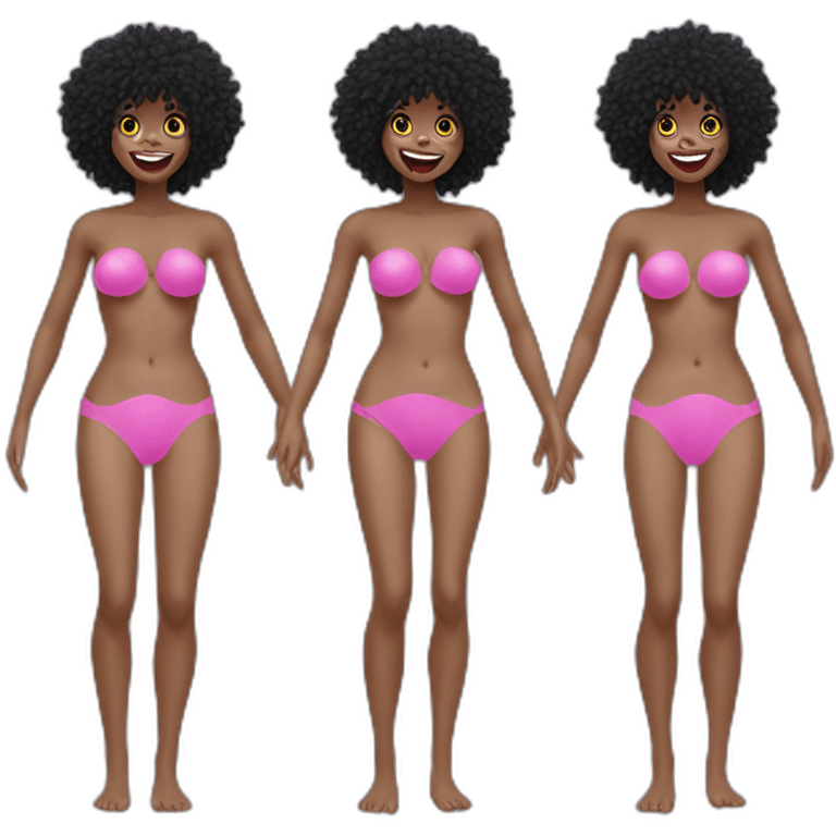 Female naturist pink gollywog emoji