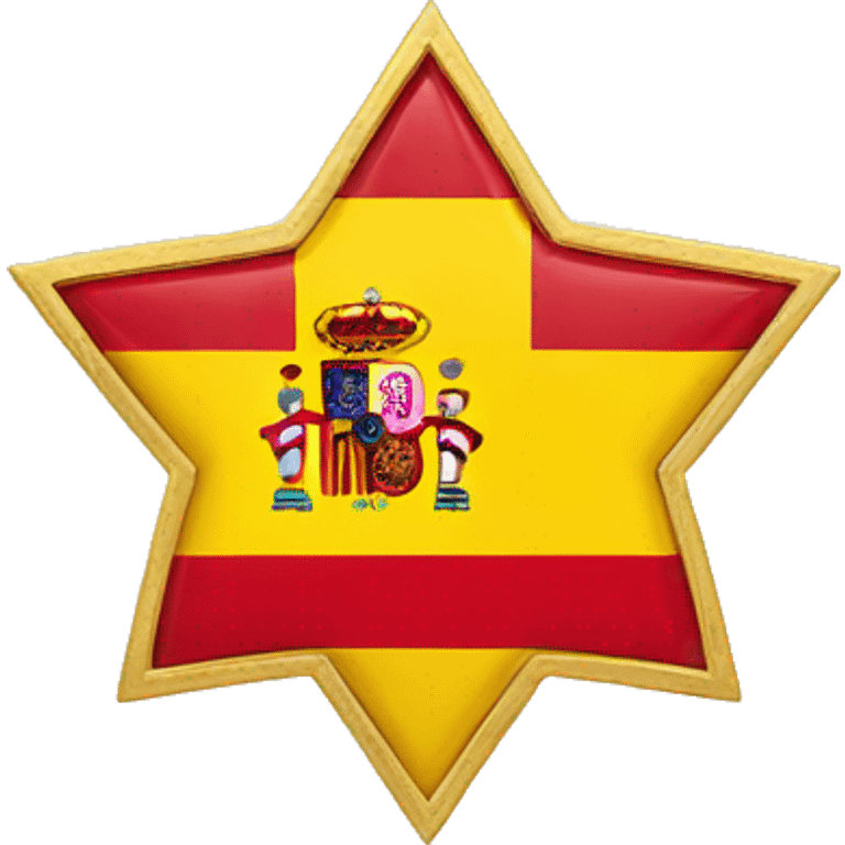 Spanish flag as a big gold star emoji