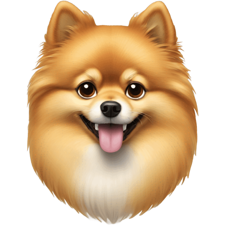 Pomeranian dog drinking   emoji