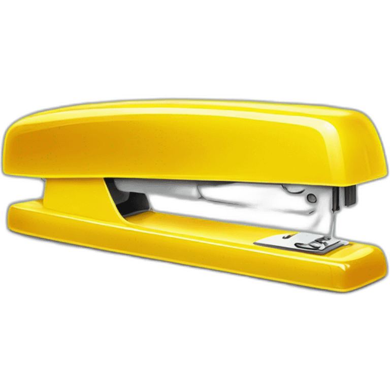 Stapler inside yellow jelly emoji