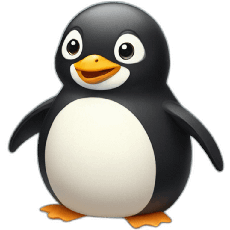 Cute little Chubby Penguin   emoji