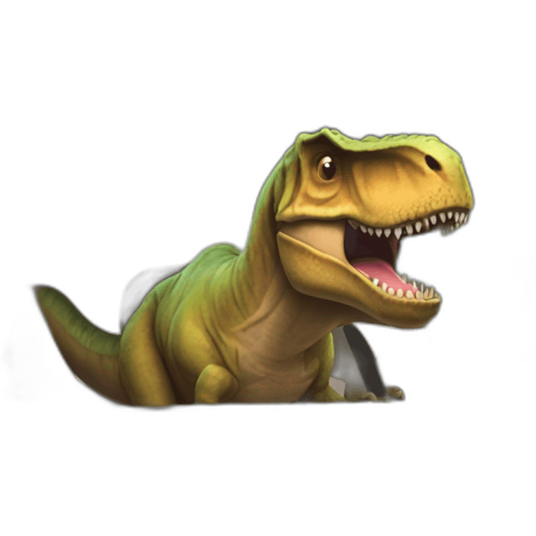 t rex ride a car emoji