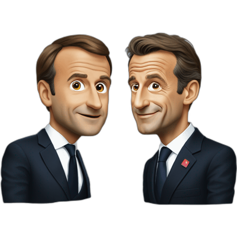 Emmanuel Macron et Nicolas Sarkozy emoji