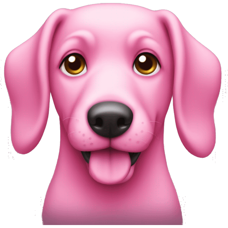 pink dog  emoji