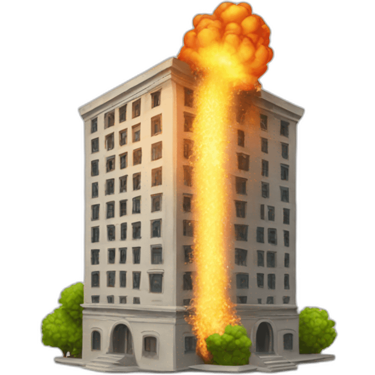 A building that is exploding emoji