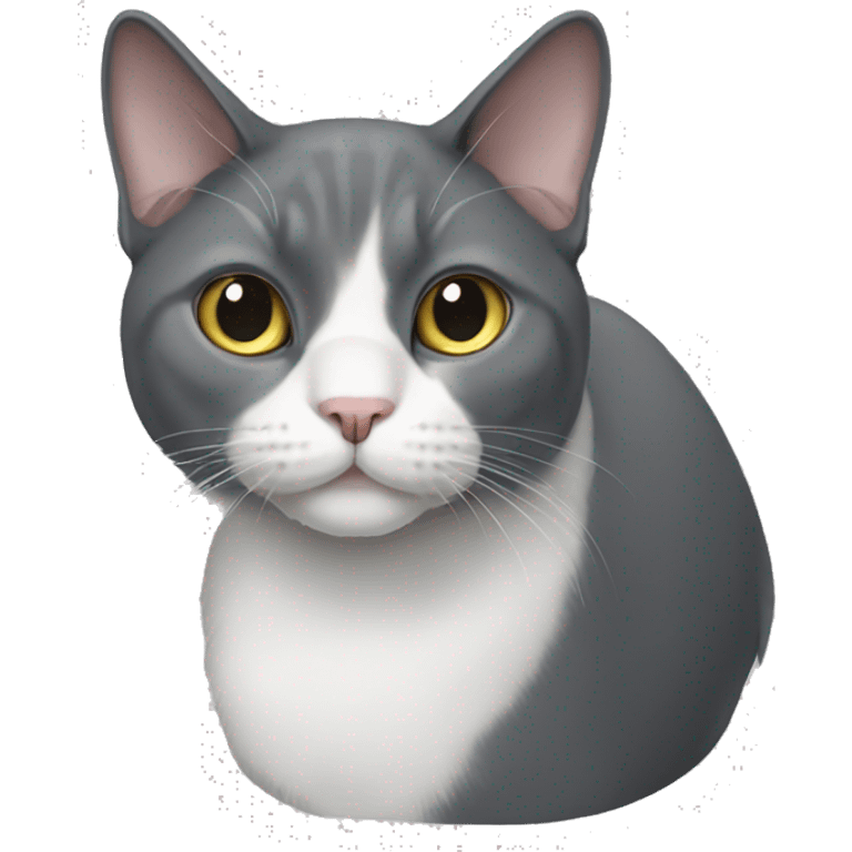 grey tuxedo cat emoji