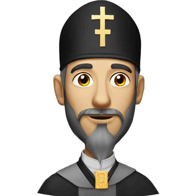 an Orthodox priest near the temple emoji