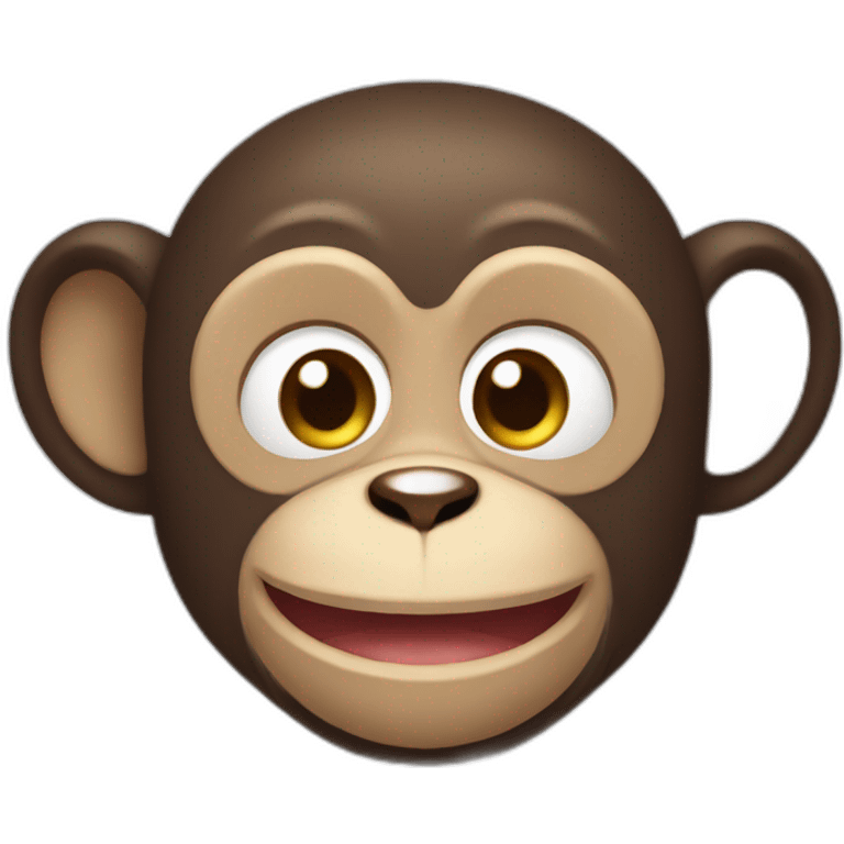 Monkey happily blushing and saying “choppii” emoji