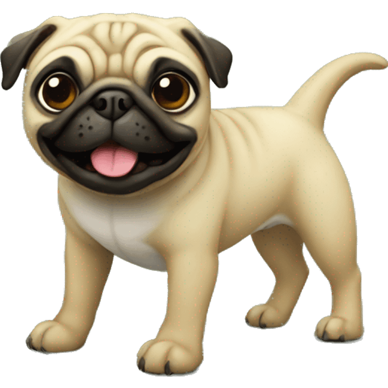 Pug with dinosaur custom emoji