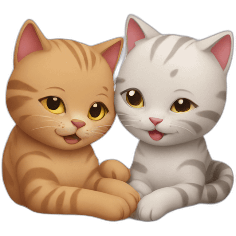 Cats in love emoji