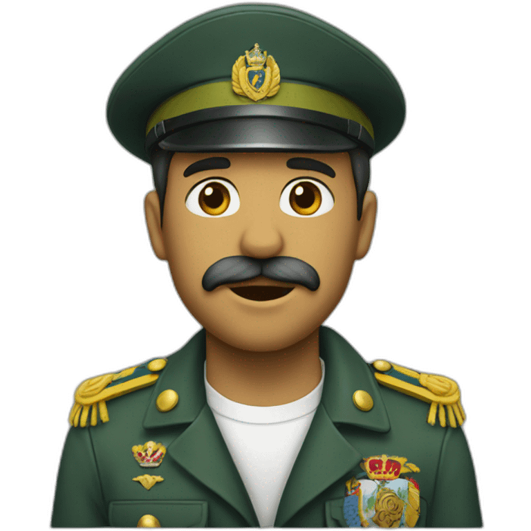 León con ropa militar emoji