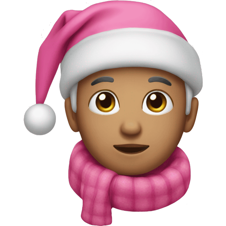 Pink Christmas emoji