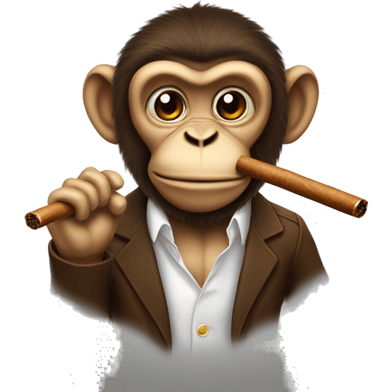 Monkey with a cigar emoji