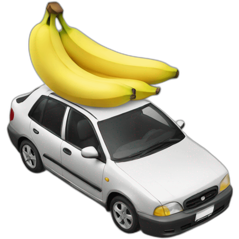 car with banana emoji