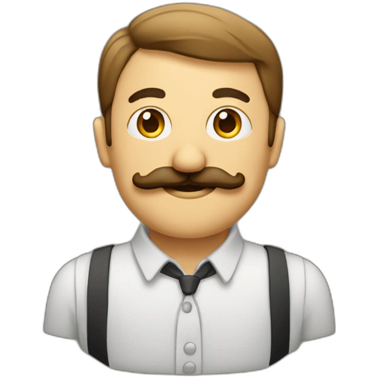 Personne avec moustache carré emoji