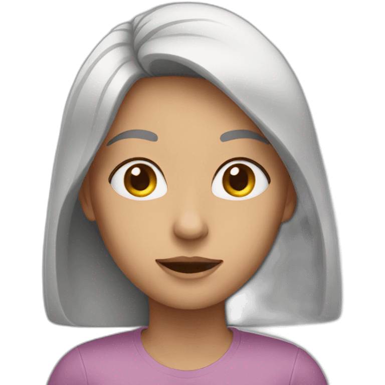 woman with emoji