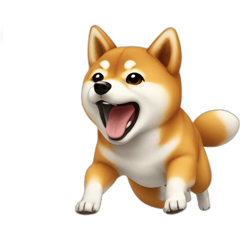 shiba inu doing a backflip emoji