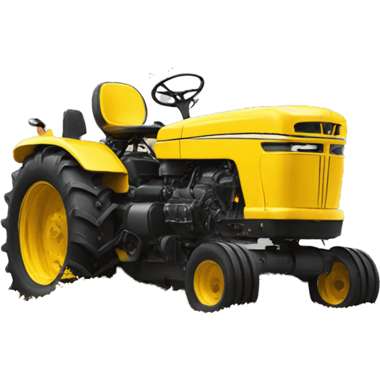 engine of yellow tractor emoji