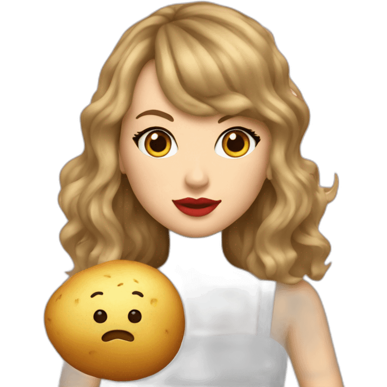 Taylor swift with potato emoji