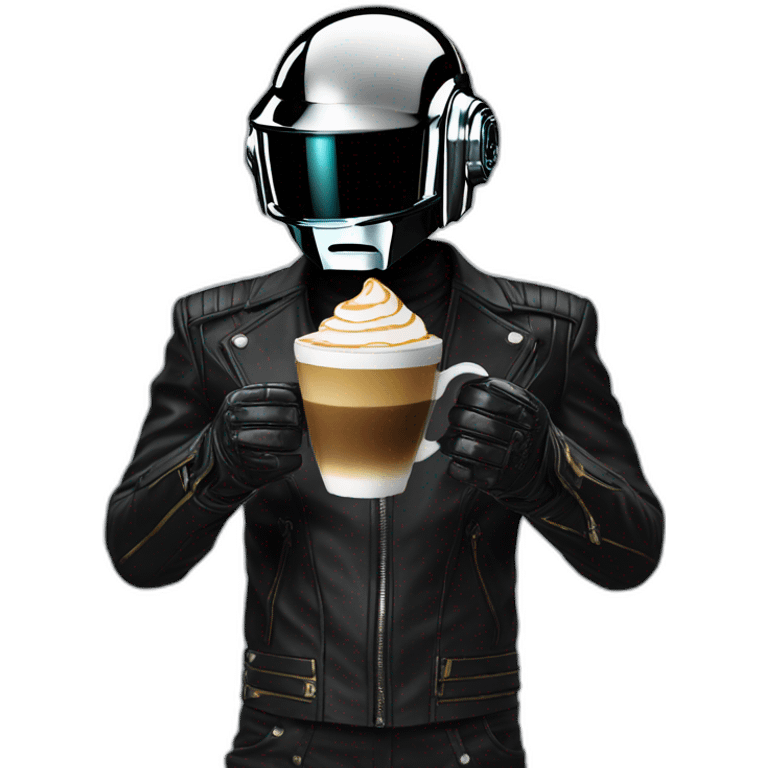 Daft punk holding cappuccino  emoji