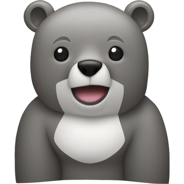 A bear with a stock terminal behind it emoji