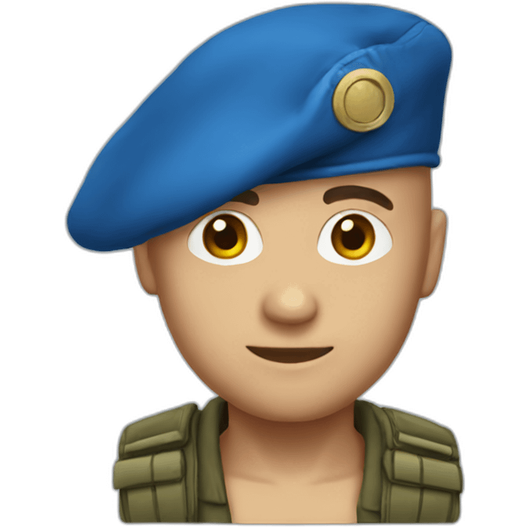 blue beret bald emoji