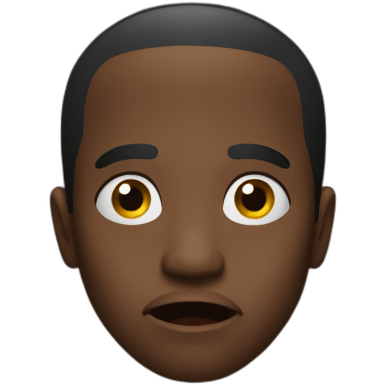 black man scared emoji