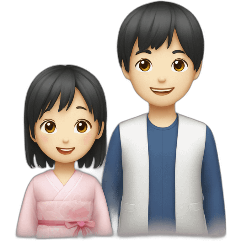 2yo japanese boy and 0yo japanese girl emoji