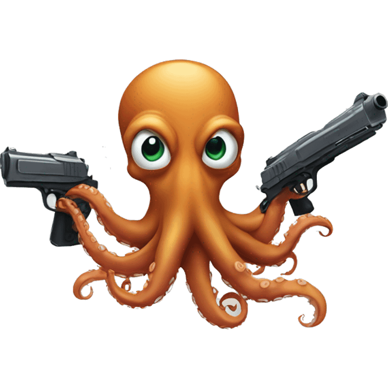 octopus with a gun emoji