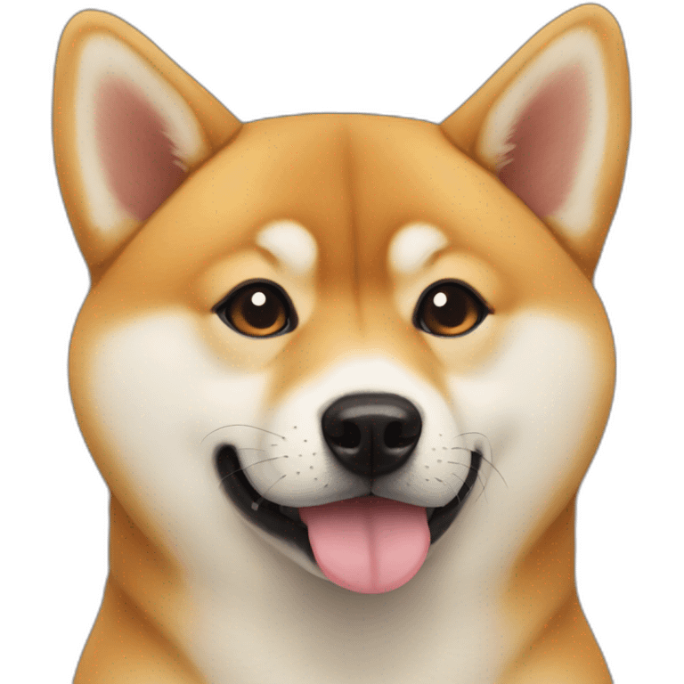 Pinching Shiba cheeks emoji