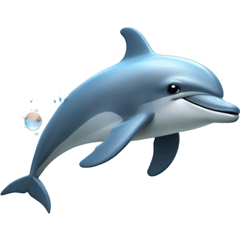 good morning dolphin with text GM emoji