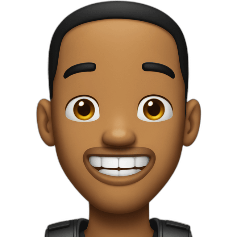 Will smith happy with your mouth a little open emoji