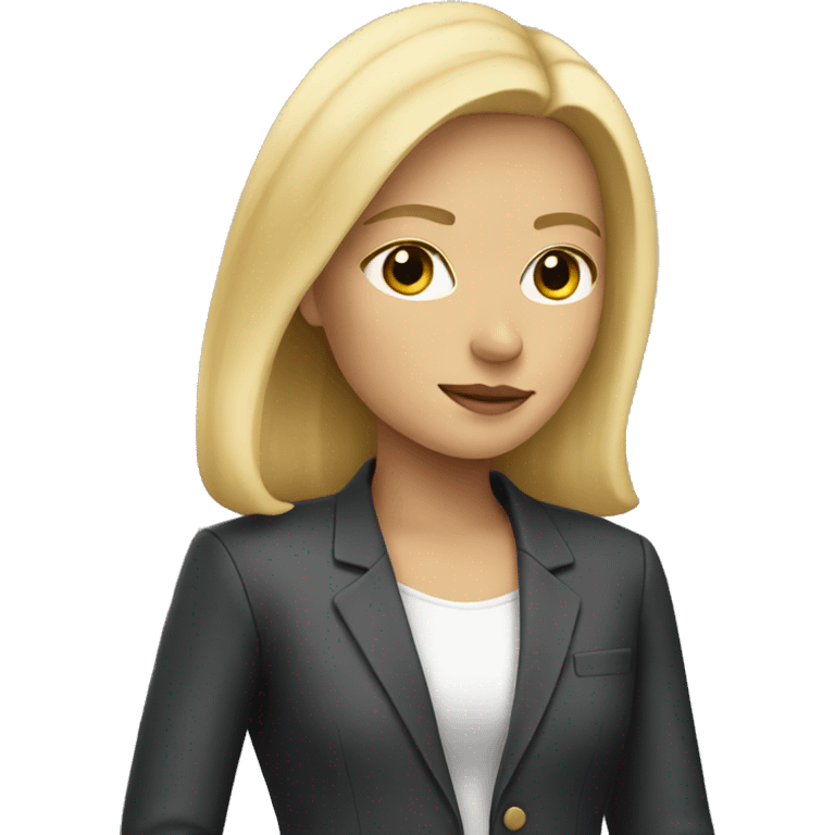 blonde girl with blazer emoji