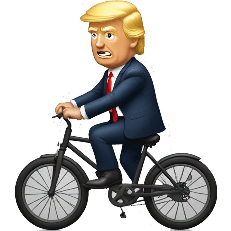 Trump qui fait du vélo  emoji