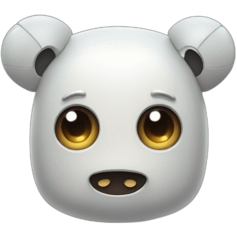 cute robot with bear horns emoji