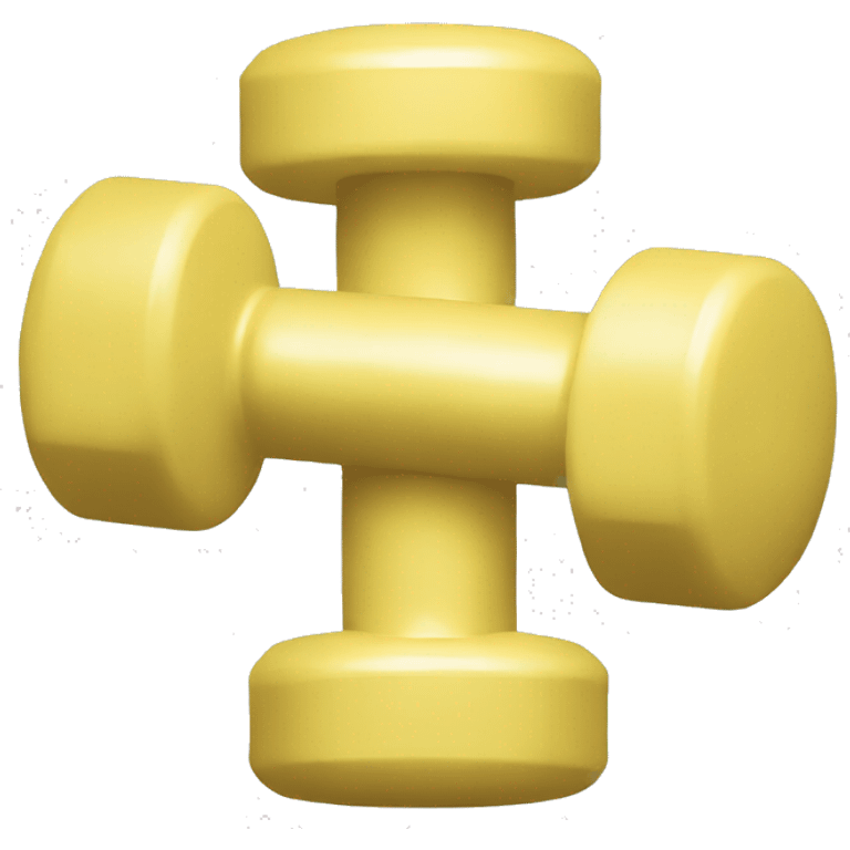 LIGHT YELLOW COLORED dumbell emoji