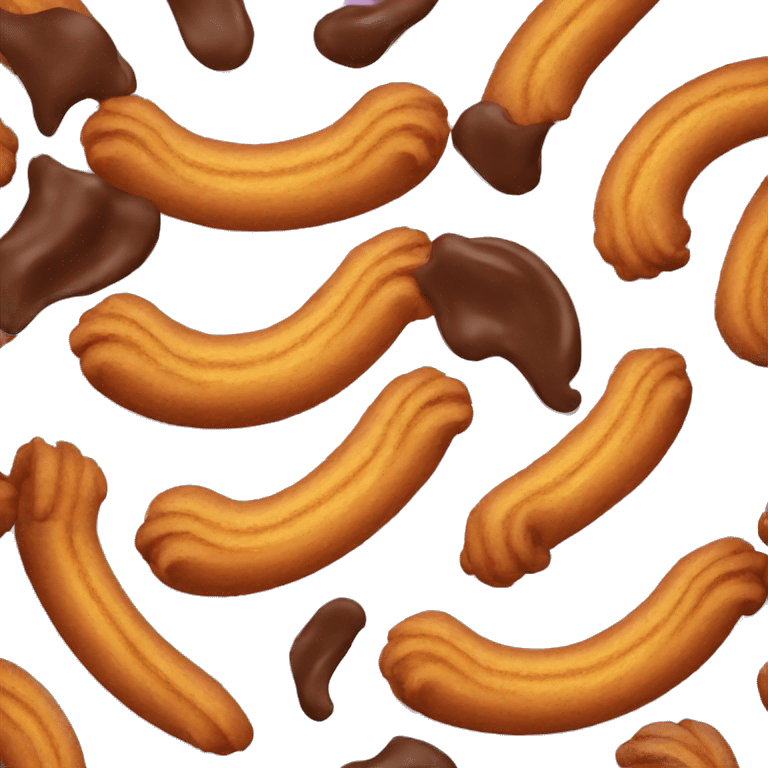 A Chocolate dipped churro  emoji