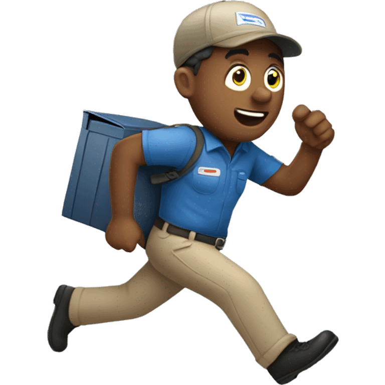 Mail carrier in hurry emoji