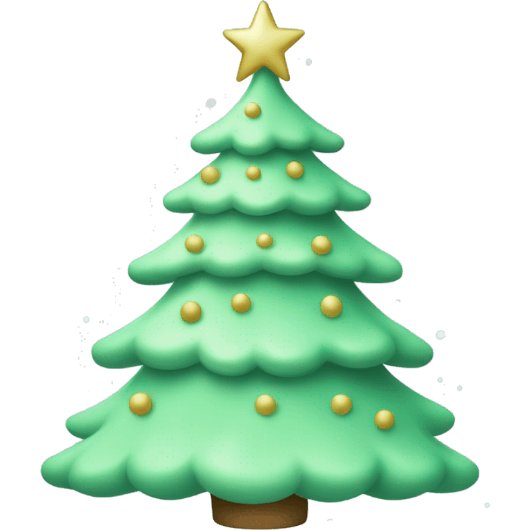 Pastel green Christmas tree emoji