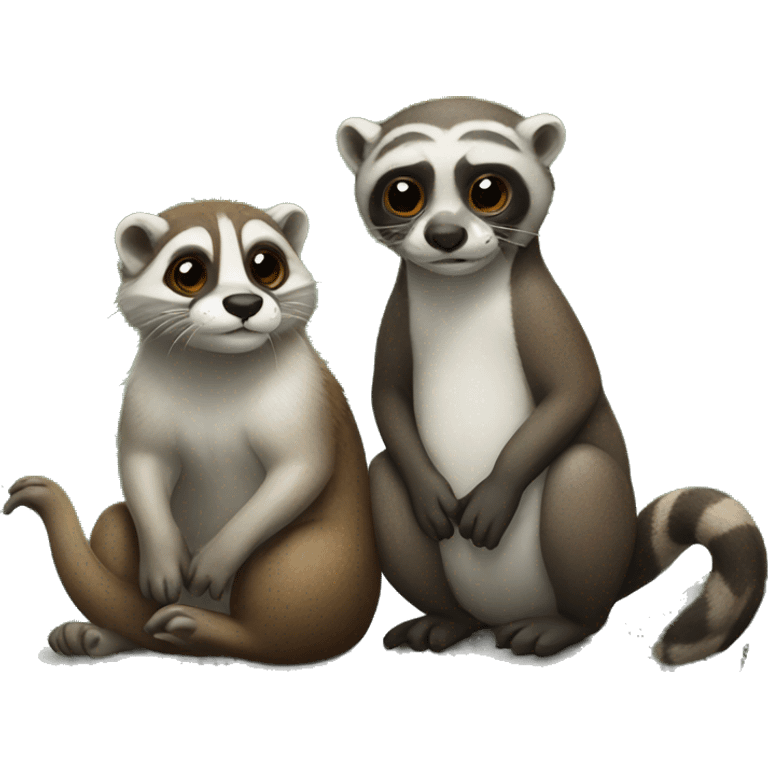 Otter and lemur emoji