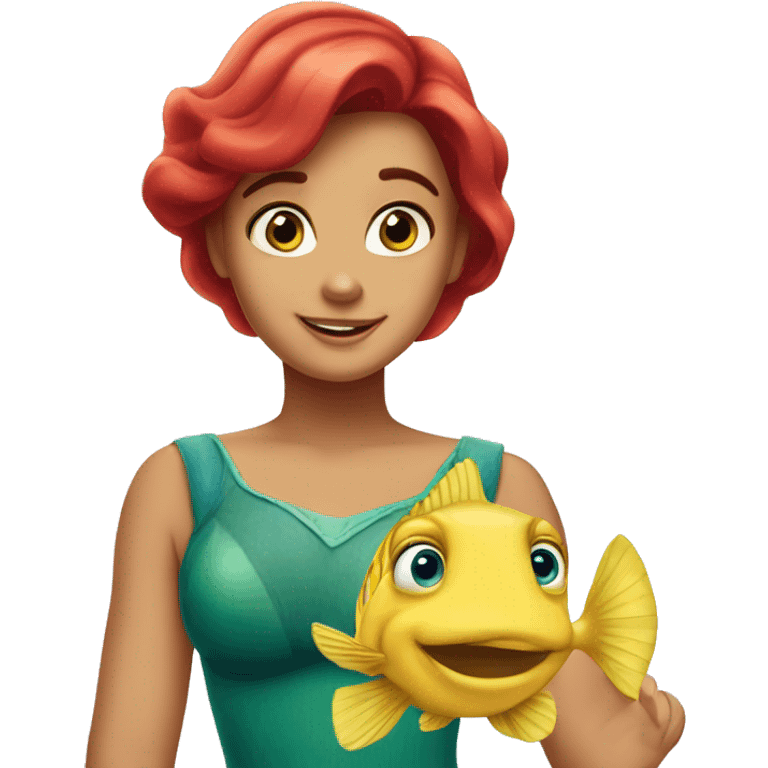 Ariel and Flounder emoji