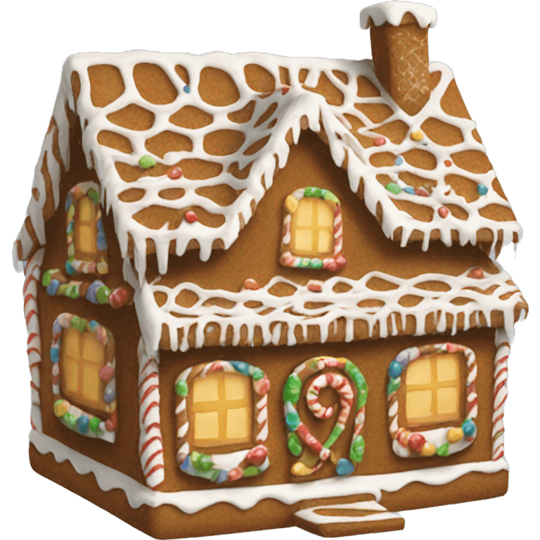 A gingerbread house  emoji