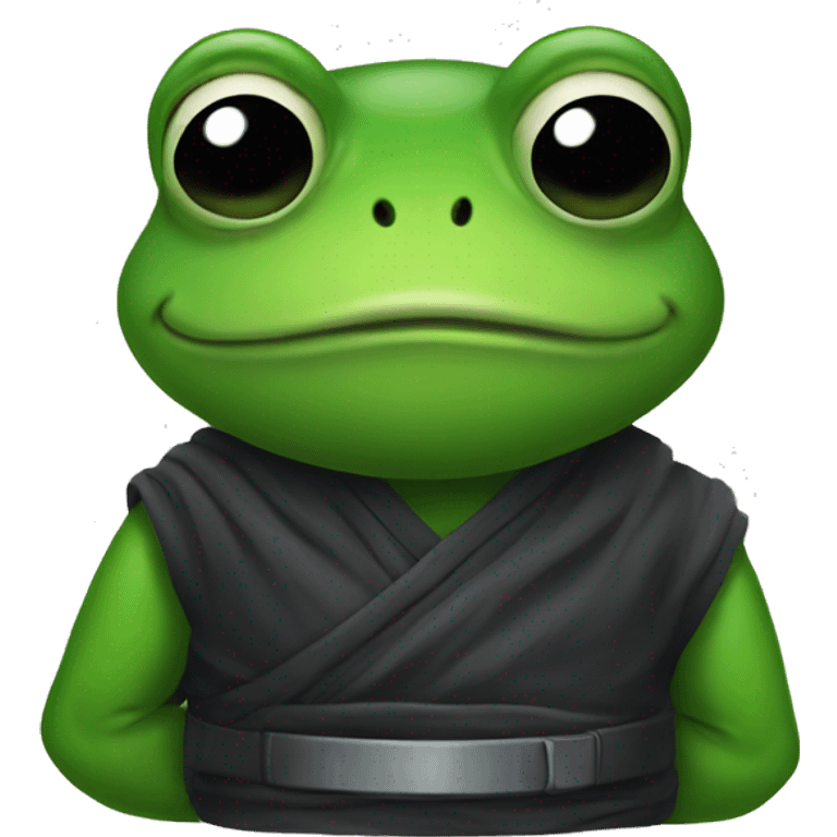 A frog in a ninja suit emoji