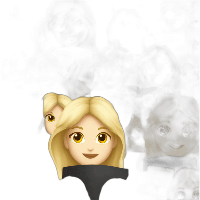 blond-girls-with-MacBook emoji