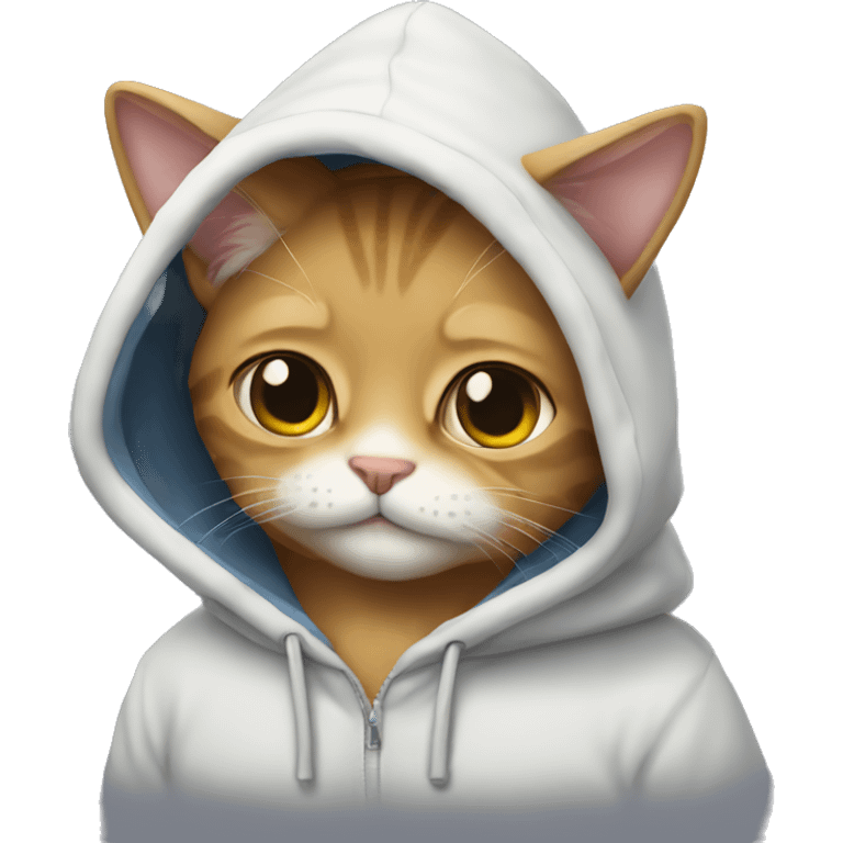 A cat with hoddie emoji