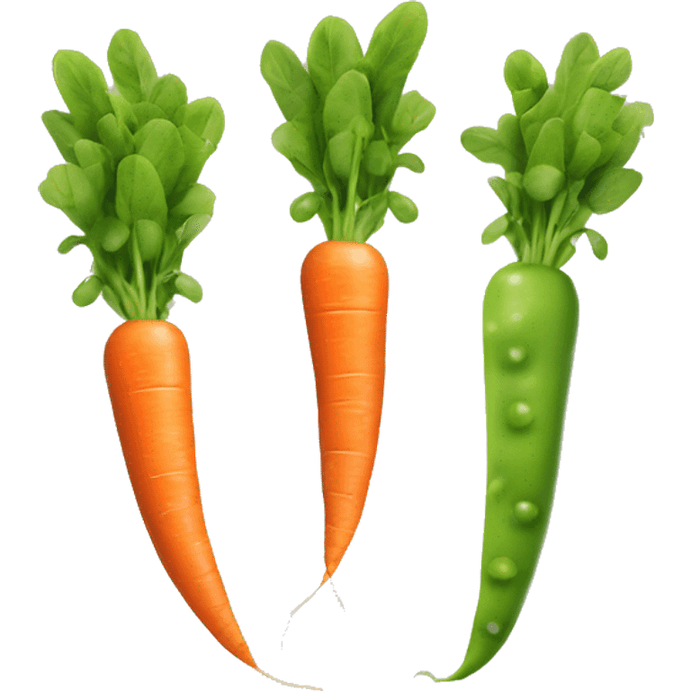 peas and carrots emoji