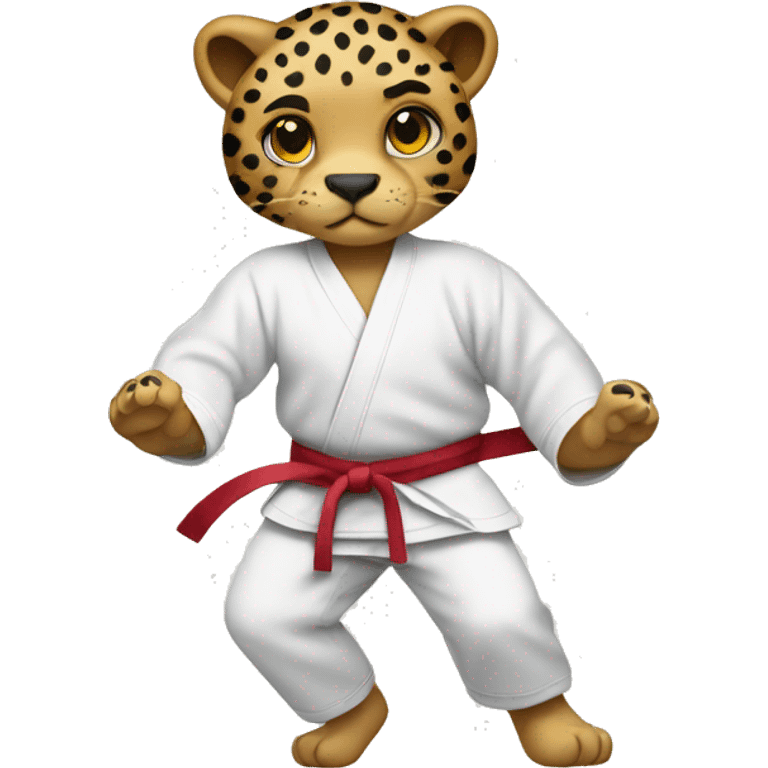 leopard judoka emoji