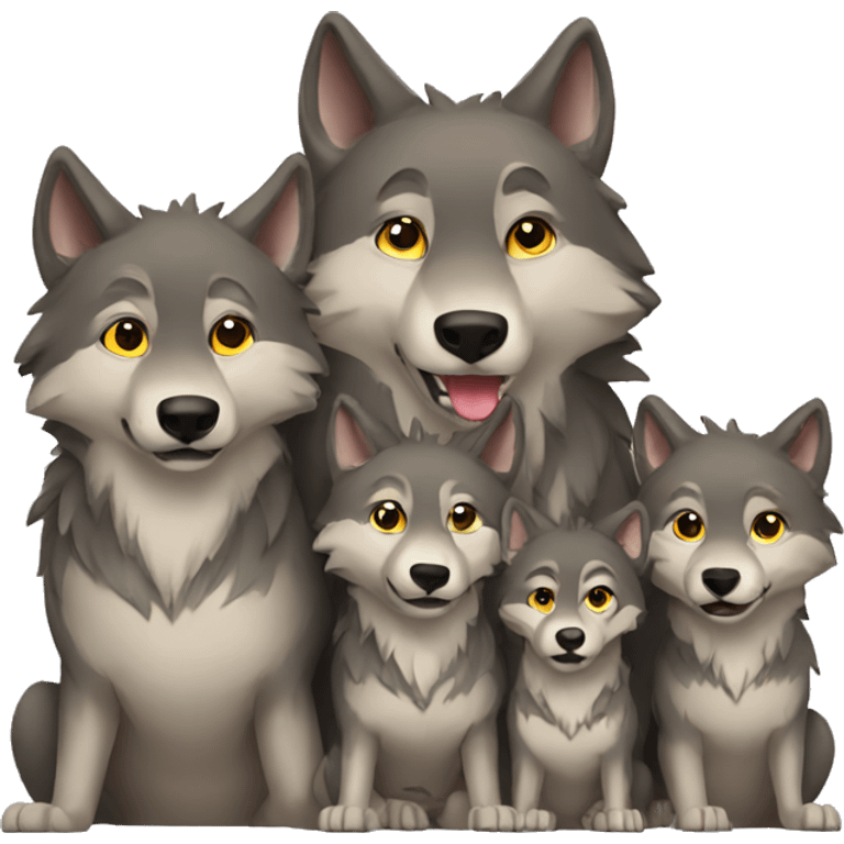 wolf family emoji