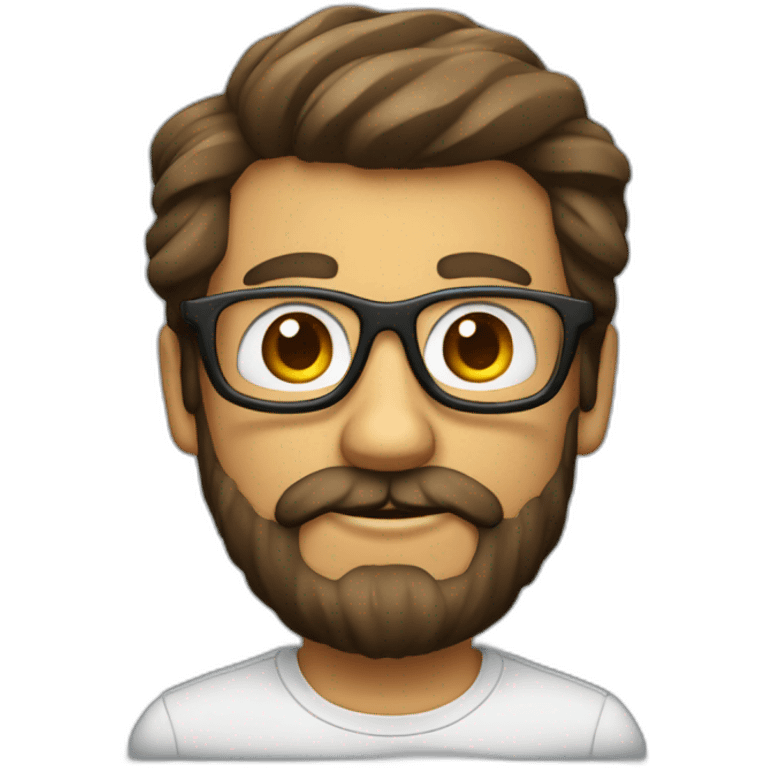 Hombre con barbas y gafas emoji